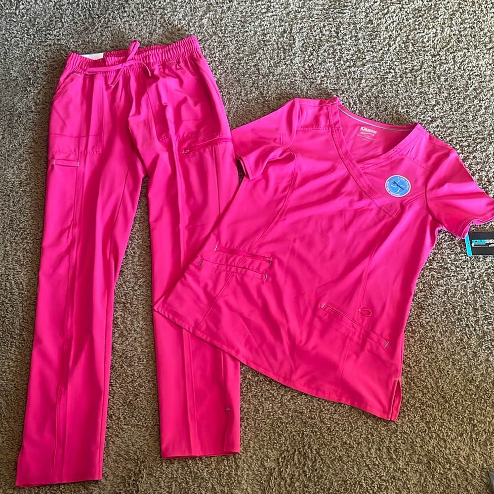 Ladies Scrubstar Premium Performance pink  scrubwear. Style # SSL09841B Sz XS